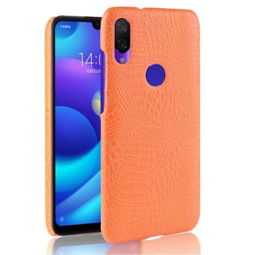 Xiaomi Redmi Note 7 Étui Pour Classique Élégant Housse De Protection Compatibilité Anti Éraflure Mode Classique D'alligator - Couleur Orange