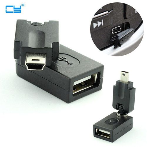 Câble adaptateur Mini USB vers USB 2.0 femelle 180x360, Flexible, coudé, 360 degrés, rotatif vers Mini USB otg, livraison gratuite