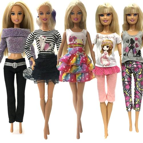 Ensemble de vêtements Barbie pour poupées Barbie, chemise faite à la main,  jupe arc-en-ciel à la mode, robe 1/6 BJD SD FR, accessoires de jouet  beurre, 1 ensemble - AliExpress