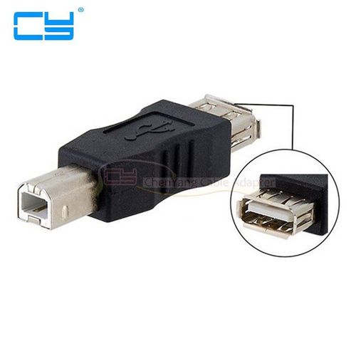 Adaptateur USB 2.0 type A femelle vers USB B type mâle USB B pour Scanner d'imprimante noir