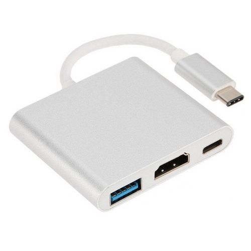 Hub 3 en 1 USB 3.1 à USB C, adaptateur USB 1080p 2K, compatible HDMI, pour Apple Macbook, nouveau