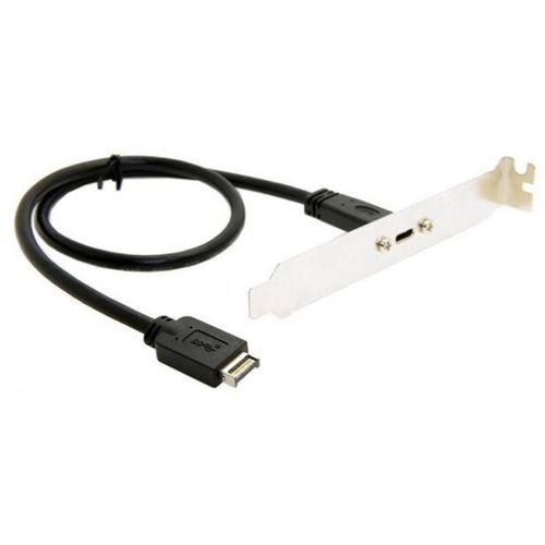 USB3.1 USB 3.1 en tête de panneau avant type e type e à USB C type c câble d'extension femelle 50cm 0.5m avec vis de montage sur panneau