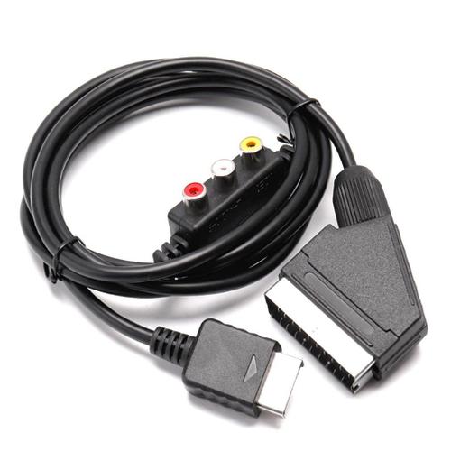 Câble de sortie 2 en 1 RGB SCART + AV RCA, cordon de 1.8 mètres pour Sega Dreamcast HDMI, décodeur, lecteur multimédia