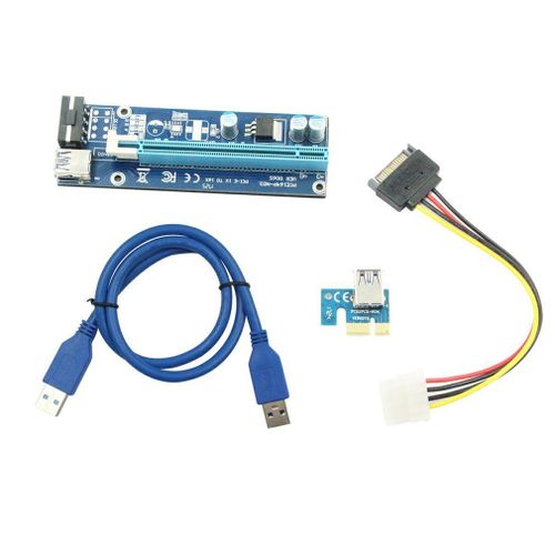 U36 U37 U38 PCIE 1X à 16X, transfert de carte graphique, câble étendu avec câble Usb de 60cm pour Xp / Win 7 / 8 / 10