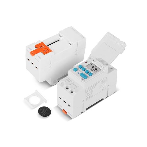 Commutateur numérique de tension, minuterie de batterie remplaçable, horloge électronique, relais DIN Rail 4 broches 220V 110V 24V 12V 5V