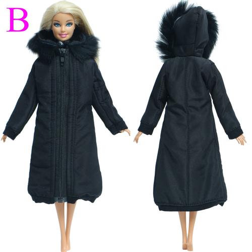 Taille Pas De Poupée B Manteau Long Et Jupe En Coton De Haute Qualité, Vêtements Chauds Pour Poupée Barbie 1/6, Veste, Accessoires Pour Enfants, Jouet Diy