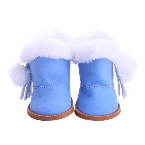 Taille B977 Chaussures De Poupée En Peluche De 7cm, Bottes De Panda De Neige Pour 18 Pouces Américains Et 43 Cm, Accessoires De Poupée De Bébé, Jouet De Notre Génération Pour Filles, Cadeaux De Noël