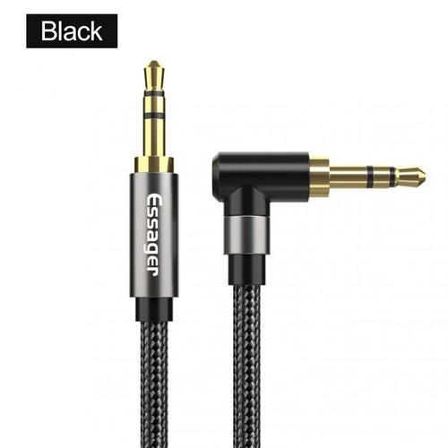 Câble Audio Aux Hi-Fi stéréo mâle à mâle 3.5mm, 90 degrés, Jack 3.5mm, câble de haut-parleur pour JBL, PC, Xiaomi