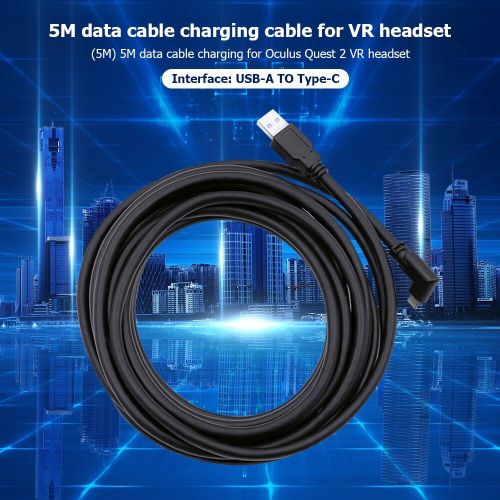 Câble USB 3.0 de 5m pour recharge de données, accessoire de casque VR pour Oculus Quest 2