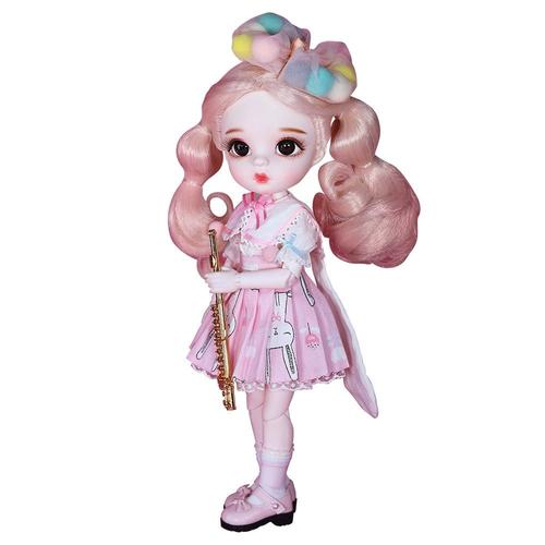 Taille Gourmand 28cm Poupée Féerique De Rêve Avec Le Nom Du Petit Ange Pour Filles, Corps Articulé Mécanique Avec Maquillage, Y Compris Le Cuir Chevelu, Les Yeux, Les Vêtements, Sd, 1/6 Bjd