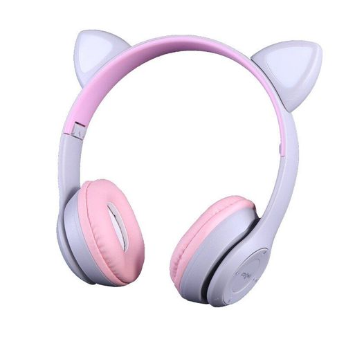 casque de jeu à oreille de chat rose pour fille, avec micro, réduction du bruit, hi fi, filaire, rvb, cadeaux d'anniversaire, Festival, nouveau produit