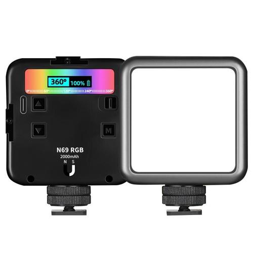 Mini lampe LED RGB N69, rechargeable, batterie 2000mAh, variable, éclairage mural pour caméra vidéo en direct ou photo