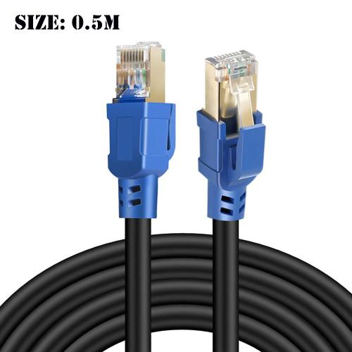 Câble connecteur Ethernet Cat8 2GHz plaqué or RJ45 mâle vers 8P8C mâle, pour Applications serveur et Cloud