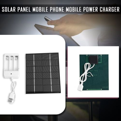 Chargeur De Batterie Rechargeable Aa À 3 Fentes Pour Téléphone Portable, Puissance Flexible 2w 6v, Sortie Usb, Solaire