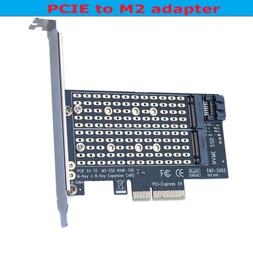 Adaptateur PCIE vers M2/M.2, 1 pièce, adaptateur SATA M.2 SSD, NVME/M2, PCI E, carte M + B