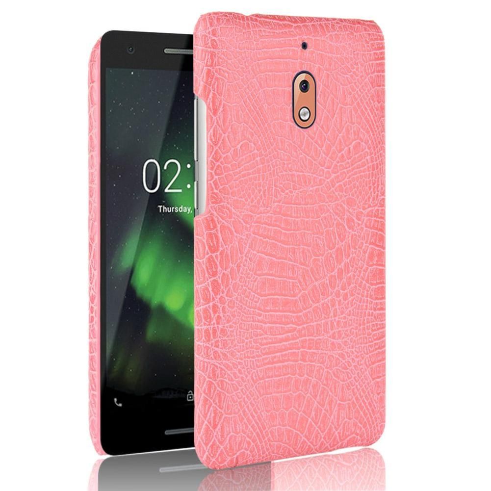 Classique Élégant Étui Pour Nokia 2.1 Mode Classique D'alligator Compatibilité Anti Éraflure Housse De Protection - Couleur Rose