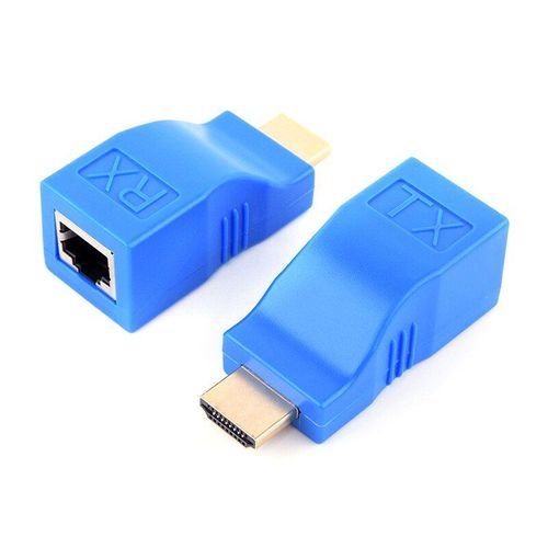 Extension de câble Ethernet 4K compatible HDMI jusqu'à 30m sur CAT5e / 6 UTP, Extension de réseau LAN, Ports RJ45