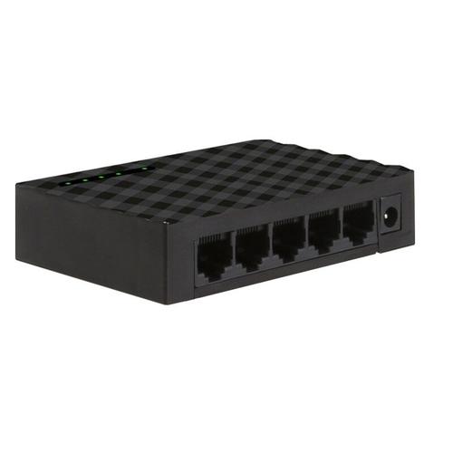 Commutateur réseau Gigabit Ethernet RJ45 LAN, 5 ports, 10/100/1000Mbps, rapide, commutateur réseau de bureau, avec prise EU/US, adaptateur d'alimentation