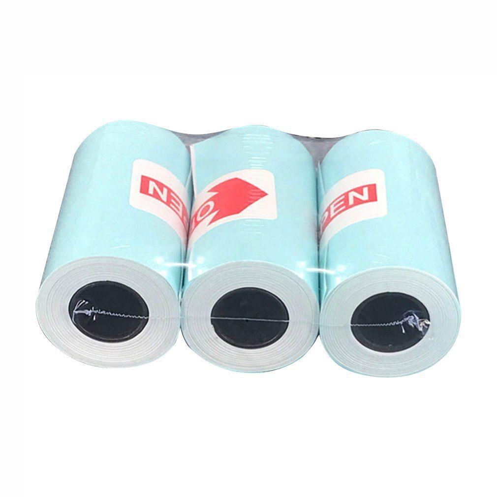 Papier thermique autocollant blanc, 5 rouleaux de papier couleur pour  imprimante Photo PeriPage PAPERANG