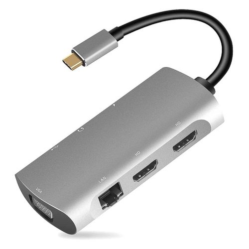 Station d'accueil double moniteur pour ordinateur portable, adaptateur USB C, 3 Ports USB avec double HDMI, Station de charge PD 100W