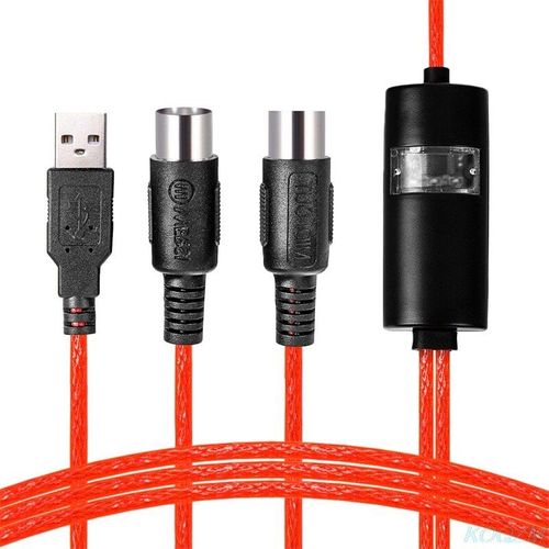 Adaptateur USB à 2, convertisseur de câble d'interface MIDI pour PC, clavier de musique, adaptateur Synth, Windows et Mac iOS, 2 mètres