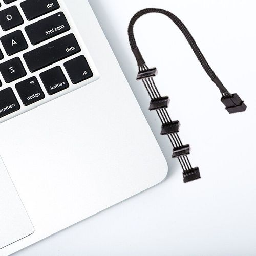Séparateur de disque dur SATA IDE 1 à 5 15 broches, cordon d'alimentation 18awg, manchon 40cm pour disque dur SSD
