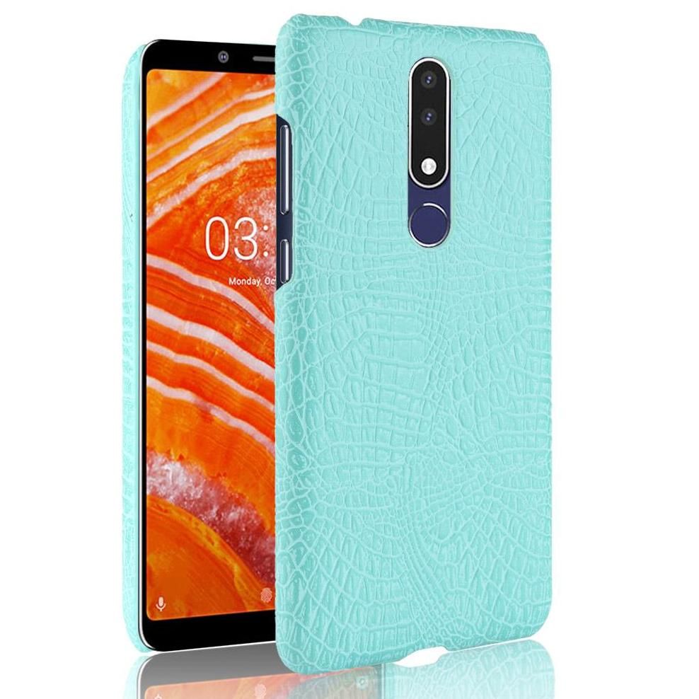 Classique Élégant Étui Pour Nokia 3.1 Plus Mode Classique D'alligator Compatibilité Housse De Protection Anti Éraflure - Vert