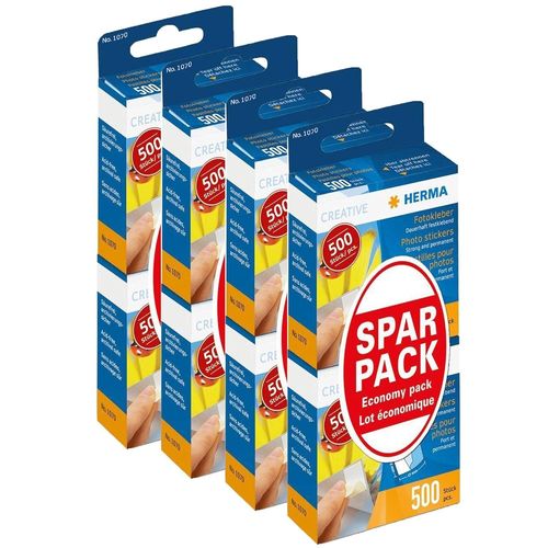 Herma Lot De 4 Pastilles Pour Photos, Lot Économique, 2 X 500 Pièces