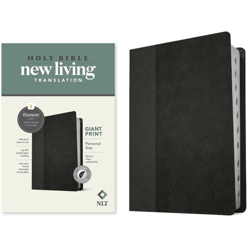 Nlt Personal Size Giant Print Bible, Filament Enabled Edition (Red Letter, Leatherlike, Black/Onyx, Indexed)