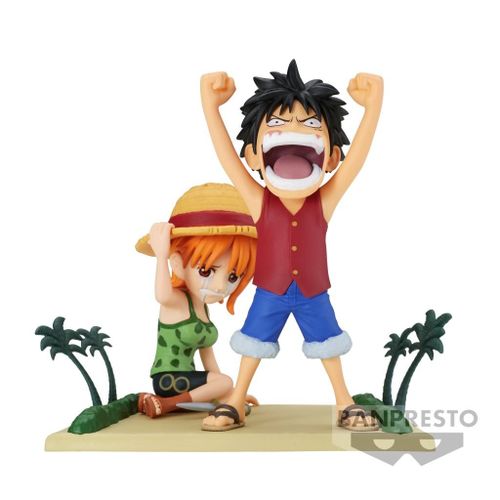 One Piece - Luffy & Nami - Figurine Wcf-Log Stories 7cm
