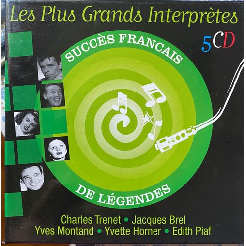 Charles Trenet - Jacques Brel - Yves Montand - Yvette Horner - Edith Piaf Les Plus Grands Interpretes - Succes Français De Legendes