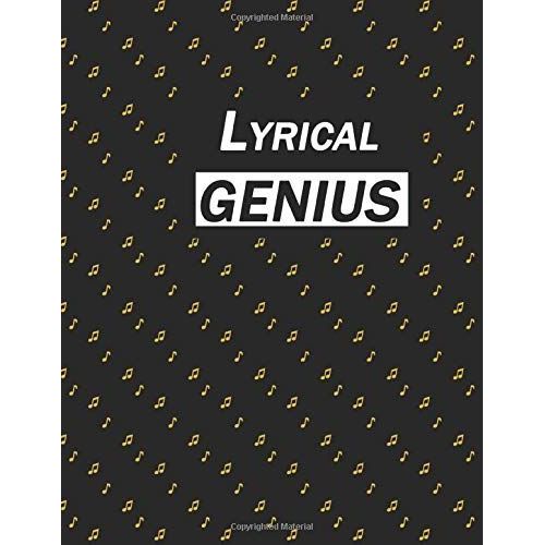 Lyrical Genius Notebook Journal | 150 Pages (8.5''x11'') Of Blank Lined Paper | Ideal Gift For Hip Hop, Rap, R&b, Music, Artists, Lovers