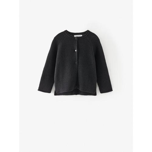 Veste En Maille Micro Point Mousse (Zara)