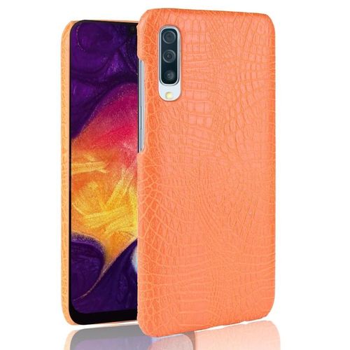 Classique Élégant Étui Pour Samsung Galaxy A70 Anti Éraflure Housse De Protection Compatibilité Mode Classique D'alligator - Couleur Orange