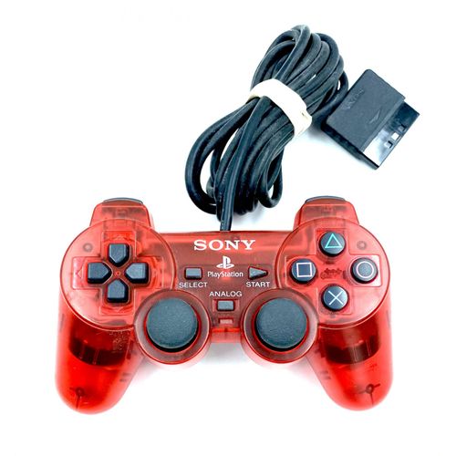 Manette Sony Playstation 2 Dualshock 2 Ps2 Clear Red Occasion