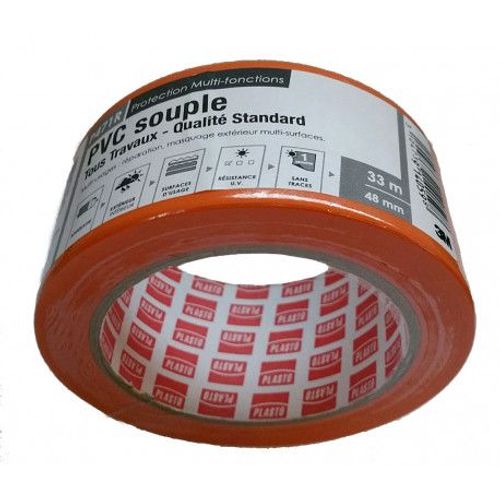 Ruban adhésif PVC souple 33m x 48mm - 3M