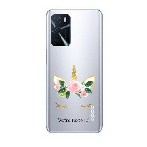 Coque Oppo A16 Et A16s Licorne Personnalisee Eyes Rose Unicorn