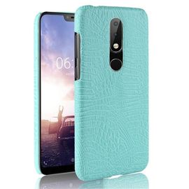 Classique Élégant Étui Pour Nokia 6.1 Plus /Nokia X6 Compatibilité Anti Éraflure Mode Classique D'alligator Housse De Protection - Vert