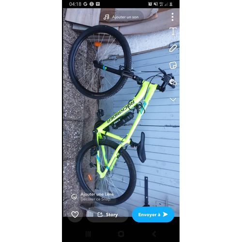VTT Rockrider ST-100 Jaune Fluo cyclisme Rakuten