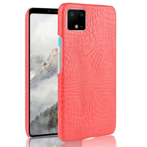 Classique Élégant Étui Pour Google Pixel 4 Housse De Protection Anti Éraflure Compatibilité Mode Classique D'alligator - Rouge