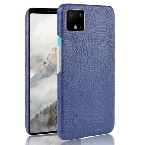 Classique Élégant Étui Pour Google Pixel 4 Housse De Protection Anti Éraflure Compatibilité Mode Classique D'alligator - Bleu