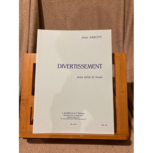 Alain Abbott Divertissement Pour Flûte Et Piano Partition Éditions Hamelle