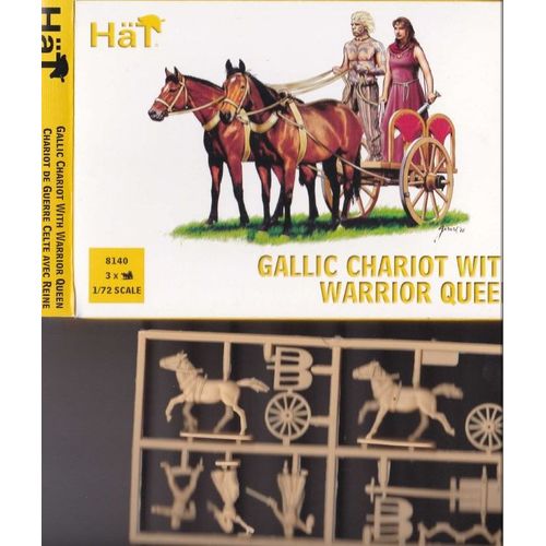 Figurine Charriot Gaulois Avec Reine-Hat