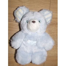 Souris Tartine Et Chocolat Bleu Grelot Doudou Peluche 22 Cm