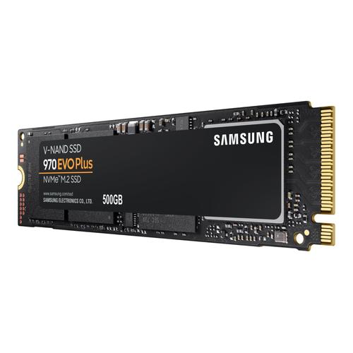 Samsung 970 EVO Plus MZ-V75S500BW - SSD - chiffré - 500 Go - interne - M.2 2280 - PCIe 3.0 x4 (NVMe) - mémoire tampon : 512 Mo - AES 256 bits - TCG Opal Encryption