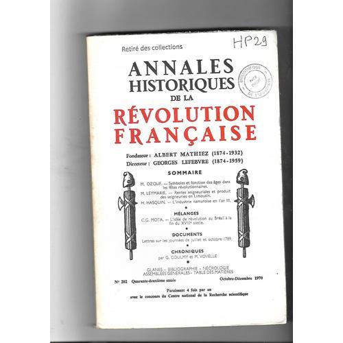 Annales Historique De La Révolution Française