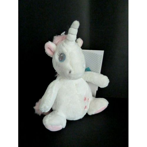 Doudou Licorne 16cm Billes Dans Les Fesses