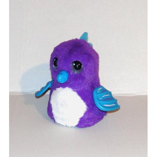 Hatchimals Wow Pingouin Lumineux Violet Et Bleu Peluche Interactive Spin Master 12cm