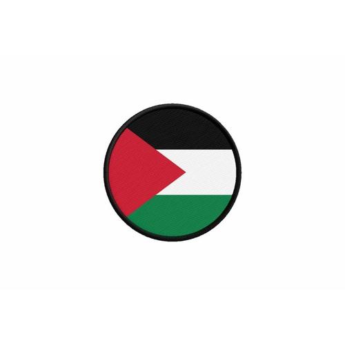 Patch Ecusson Drapeau Palestine Palestinien Imprime Thermocollant Rond Cocarde