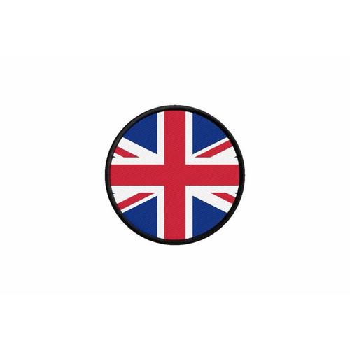 Patch Ecusson Drapeau Uk Anglais Royaume Uni Union Jack Imprime Thermocollant